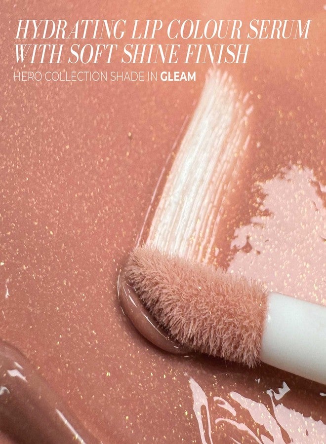FITGLOW Beauty Lip Colour Serum | Hydrating Lip Gloss | Plumping Anti-Aging Lip Treatment | Natural Shine with Pomegranate Sterols & Collagen | Buildable Color for Dry Chapped Lips | Gleam - 10g - Image 2